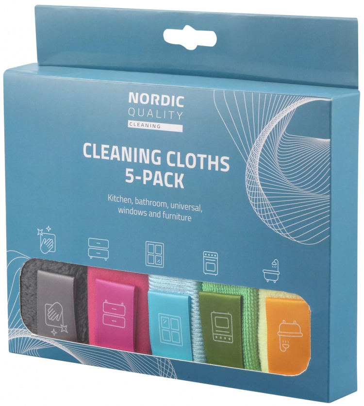 Nordic Quality Cleaning cloths, 5-pack