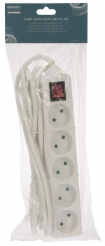 Nordic Quality 5-vägs kontakt m/brytare (D), 3m