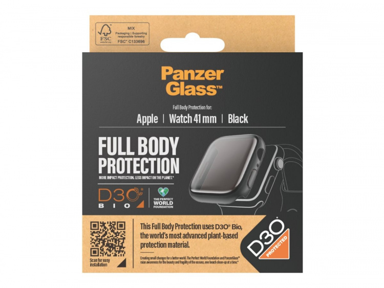 PanzerGlass Skærmbeskytter Smart watch Sort Transparent D3O Bio Hærdet glas Polykarbonat Polyetylen tereftalat (PET) PanzerGlass Skærmbeskytter Smart watch Sort Transparent D3O Bio Hærdet glas Polykarbonat Polyetylen tereftalat (PET)