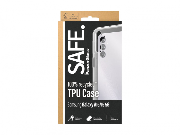 PanzerGlass SAFE. by PanzerGlass Beskyttelsescover Gennemsigtig Samsung Galaxy A15, A15 5G