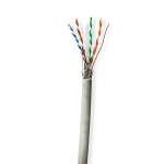 Nedis Verkkokaapeli | CAT6 | Kiinteä | S/FTP | CCA | 305.0 m | Sisäkäyttöön | Pyöreä | PVC | Harmaa | Vetolaatikko