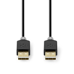 Nedis USB kaapeli | USB 2.0 | USB-A Uros | USB-A Uros | 480 Mbps | Kullattu | 2.00 m | Pyöreä | PVC | Antrasiitti | Laatikko Nedis USB kaapeli | USB 2.0 | USB-A Uros | USB-A Uros | 480 Mbps | Kullattu | 2.00 m | Pyöreä | PVC | Antrasiitti | Laatikko