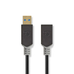 Nedis USB kaapeli | USB 3.2 Gen 1 | USB-A Uros | USB-A Naaras | 5 Gbps | Kullattu | 2.00 m | Pyöreä | PVC | Antrasiitti | Laatikko Nedis USB kaapeli | USB 3.2 Gen 1 | USB-A Uros | USB-A Naaras | 5 Gbps | Kullattu | 2.00 m | Pyöreä | PVC | Antrasiitti | Laatikko