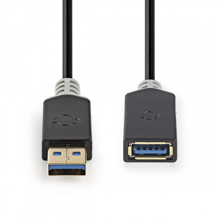 Nedis USB kaapeli | USB 3.2 Gen 1 | USB-A Uros | USB-A Naaras | 5 Gbps | Kullattu | 2.00 m | Pyöreä | PVC | Antrasiitti | Laatikko Nedis USB kaapeli | USB 3.2 Gen 1 | USB-A Uros | USB-A Naaras | 5 Gbps | Kullattu | 2.00 m | Pyöreä | PVC | Antrasiitti | Laatikko