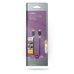 Nedis USB kaapeli | USB 3.2 Gen 1 | USB-C™ Uros | USB-C™ Uros | 60 W | 4K@60Hz | 5 Gbps | Kullattu | 2.00 m | Pyöreä | PVC | Musta | Laatikko