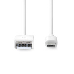 Nedis USB kaapeli | USB 2.0 | USB-A Uros | USB Micro-B Uros | 480 Mbps | Niklattu | 2.00 m | Pyöreä | PVC | Valkoinen | Laatikko Nedis USB kaapeli | USB 2.0 | USB-A Uros | USB Micro-B Uros | 480 Mbps | Niklattu | 2.00 m | Pyöreä | PVC | Valkoinen | Laatikko