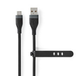 Nedis USB kaapeli | USB 2.0 | USB-A Uros | USB-C™ Uros | 15 W | 480 Mbps | Niklattu | 1.50 m | Pyöreä | Silikoni | Musta | Laatikko Nedis USB kaapeli | USB 2.0 | USB-A Uros | USB-C™ Uros | 15 W | 480 Mbps | Niklattu | 1.50 m | Pyöreä | Silikoni | Musta | Laatikko