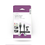 Nedis USB kaapeli | USB 2.0 | USB-A Uros | USB-C™ Uros | 15 W | 480 Mbps | Niklattu | 1.50 m | Pyöreä | Silikoni | Musta | Laatikko Nedis USB kaapeli | USB 2.0 | USB-A Uros | USB-C™ Uros | 15 W | 480 Mbps | Niklattu | 1.50 m | Pyöreä | Silikoni | Musta | Laatikko