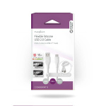 Nedis USB kaapeli | USB 2.0 | USB-A Uros | USB-C™ Uros | 15 W | 480 Mbps | Niklattu | 1.50 m | Pyöreä | Silikoni | Valkoinen | Laatikko
