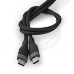 Nedis USB kaapeli | USB 2.0 | USB-C™ Uros | USB-C™ Uros | 60 W | 480 Mbps | Niklattu | 1.50 m | Pyöreä | Silikoni | Musta | Laatikko