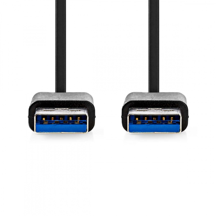Nedis USB kaapeli | USB 3.2 Gen 1 | USB-A Uros | USB-A Uros | 5 Gbps | Niklattu | 2.00 m | Pyöreä | PVC | Musta | Laatikko Nedis USB kaapeli | USB 3.2 Gen 1 | USB-A Uros | USB-A Uros | 5 Gbps | Niklattu | 2.00 m | Pyöreä | PVC | Musta | Laatikko