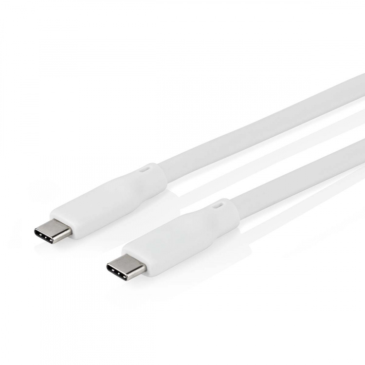 Nedis USB kaapeli | USB 3.2 Gen 1 | USB-C™ Uros | USB-C™ Uros | 60 W | 4K@60Hz | 5 Gbps | Niklattu | 1.50 m | Pyöreä | Silikoni | Valkoinen | Laatikko Nedis USB kaapeli | USB 3.2 Gen 1 | USB-C™ Uros | USB-C™ Uros | 60 W | 4K@60Hz | 5 Gbps | Niklattu | 1.50 m | Pyöreä | Silikoni | Valkoinen | Laatikko