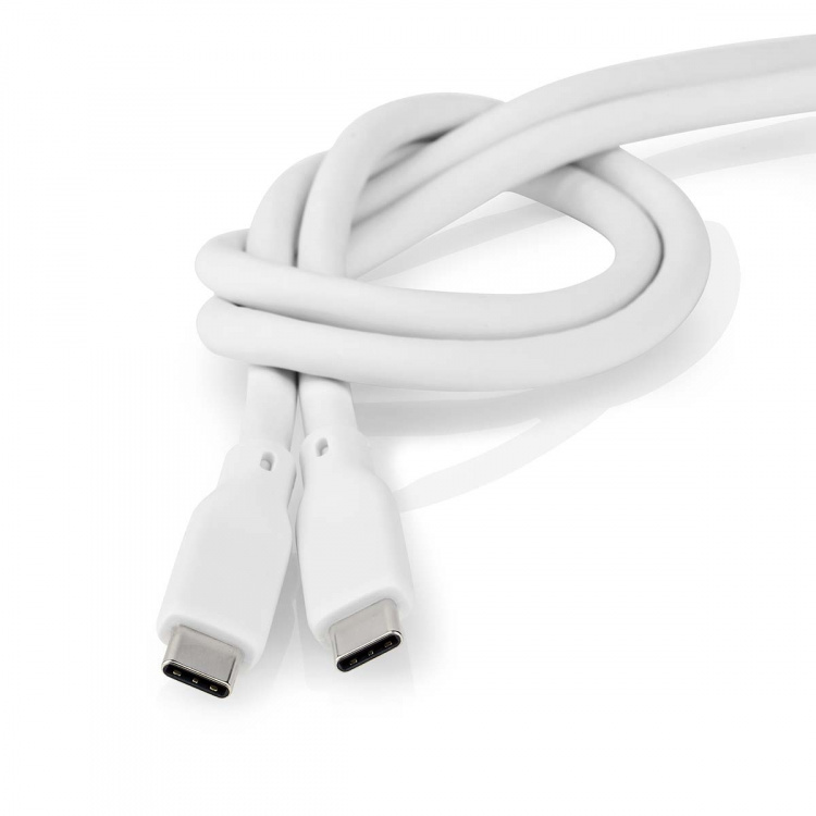 Nedis USB kaapeli | USB 3.2 Gen 1 | USB-C™ Uros | USB-C™ Uros | 60 W | 4K@60Hz | 5 Gbps | Niklattu | 1.50 m | Pyöreä | Silikoni | Valkoinen | Laatikko Nedis USB kaapeli | USB 3.2 Gen 1 | USB-C™ Uros | USB-C™ Uros | 60 W | 4K@60Hz | 5 Gbps | Niklattu | 1.50 m | Pyöreä | Silikoni | Valkoinen | Laatikko
