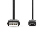 Nedis USB kaapeli | USB 2.0 | USB-A Uros | USB Micro-B Uros | 7.5 W | 480 Mbps | Niklattu | 1.00 m | Pyöreä | PVC | Musta | Label Nedis USB kaapeli | USB 2.0 | USB-A Uros | USB Micro-B Uros | 7.5 W | 480 Mbps | Niklattu | 1.00 m | Pyöreä | PVC | Musta | Label