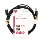 Nedis USB kaapeli | USB 2.0 | USB-A Uros | USB-C™ Uros | 5 W | 480 Mbps | Niklattu | 2.00 m | Pyöreä | PVC | Musta | Label Nedis USB kaapeli | USB 2.0 | USB-A Uros | USB-C™ Uros | 5 W | 480 Mbps | Niklattu | 2.00 m | Pyöreä | PVC | Musta | Label