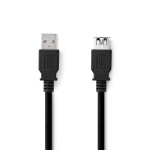 Nedis USB kaapeli | USB 3.2 Gen 1 | USB-A Uros | USB-A Naaras | 5 Gbps | Niklattu | 3.00 m | Pyöreä | PVC | Musta | Label Nedis USB kaapeli | USB 3.2 Gen 1 | USB-A Uros | USB-A Naaras | 5 Gbps | Niklattu | 3.00 m | Pyöreä | PVC | Musta | Label