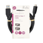 Nedis USB kaapeli | USB 3.2 Gen 1 | USB-A Uros | USB Micro-B Uros | 5 Gbps | Niklattu | 1.00 m | Pyöreä | PVC | Musta | Label