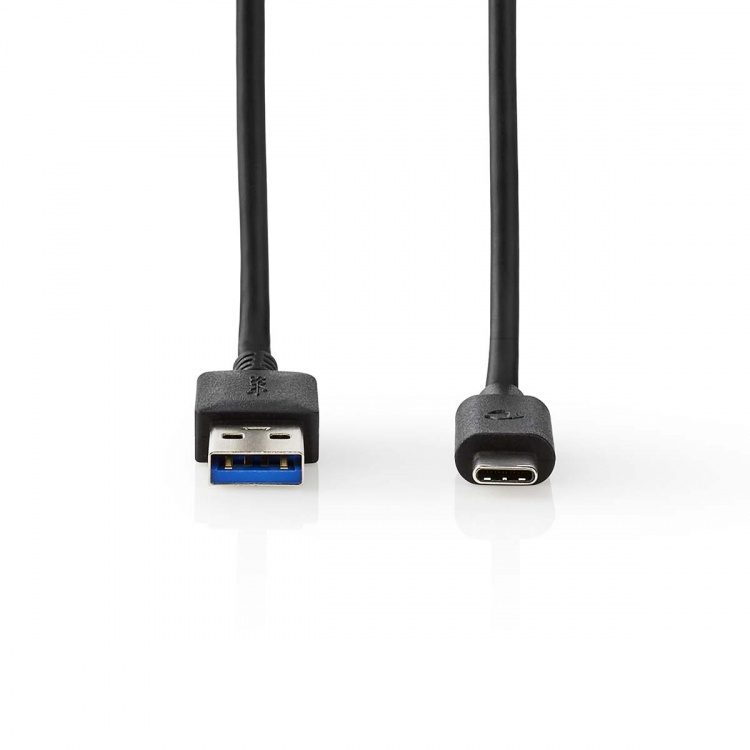 Nedis USB kaapeli | USB 3.2 Gen 1 | USB-A Uros | USB-C™ Uros | 60 W | 5 Gbps | Niklattu | 2.00 m | Pyöreä | PVC | Musta | Laatikko