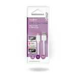 Nedis USB kaapeli | USB 3.2 Gen 1 | USB-A Uros | USB-C™ Uros | 60 W | 5 Gbps | Niklattu | 1.00 m | Pyöreä | PVC | Valkoinen | Laatikko Nedis USB kaapeli | USB 3.2 Gen 1 | USB-A Uros | USB-C™ Uros | 60 W | 5 Gbps | Niklattu | 1.00 m | Pyöreä | PVC | Valkoinen | Laatikko