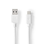 Nedis USB kaapeli | USB 3.2 Gen 2 | USB-A Uros | USB-C™ Uros | 60 W | 10 Gbps | Niklattu | 1.00 m | Pyöreä | PVC | Valkoinen | Laatikko Nedis USB kaapeli | USB 3.2 Gen 2 | USB-A Uros | USB-C™ Uros | 60 W | 10 Gbps | Niklattu | 1.00 m | Pyöreä | PVC | Valkoinen | Laatikko