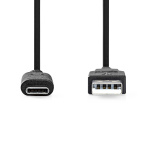Nedis USB kaapeli | USB 3.2 Gen 2 | USB-A Uros | USB-C™ Uros | 60 W | 10 Gbps | Niklattu | 1.00 m | Pyöreä | PVC | Musta | Label Nedis USB kaapeli | USB 3.2 Gen 2 | USB-A Uros | USB-C™ Uros | 60 W | 10 Gbps | Niklattu | 1.00 m | Pyöreä | PVC | Musta | Label
