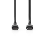 Nedis USB kaapeli | USB 2.0 | USB-C™ Uros | USB-C™ Uros | 240 W | 480 Mbps | Niklattu | 2.00 m | Pyöreä | PVC | Musta | Label Nedis USB kaapeli | USB 2.0 | USB-C™ Uros | USB-C™ Uros | 240 W | 480 Mbps | Niklattu | 2.00 m | Pyöreä | PVC | Musta | Label