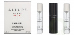 Chanel Allure Homme Sport Giftset 60 ml 2x Edt Spray Refill 20Ml/ 1 Edt Spray 20ML