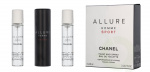 Chanel Allure Homme Sport Giftset 60 ml 2x Edt Spray Refill 20Ml/ 1 Edt Spray 20ML