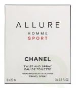 Chanel Allure Homme Sport Giftset 60 ml 2x Edt Spray Refill 20Ml/ 1 Edt Spray 20ML