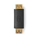 Nedis USB-A Sovitin | USB 3.2 Gen 1 | USB-A Naaras | USB-A Naaras | 5 Gbps | Pyöreä | Kullattu | Antrasiitti | Laatikko