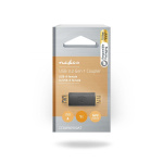Nedis USB-A Sovitin | USB 3.2 Gen 1 | USB-A Naaras | USB-A Naaras | 5 Gbps | Pyöreä | Kullattu | Antrasiitti | Laatikko