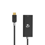 Nedis USB-C™ Sovitin | USB 3.2 Gen 1 | USB-C™ Uros | Mini DisplayPort Naaras | 0.20 m | Pyöreä | Kullattu | PVC | Antrasiitti | Ikkunallinen laatikko
