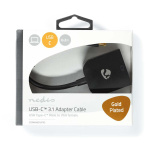 Nedis USB-C™ Sovitin | USB 3.2 Gen 1 | USB-C™ Uros | VGA Naaras | 1920x1200 | 0.20 m | Pyöreä | Kullattu | PVC | Antrasiitti | Ikkunallinen laatikko ja koukkupidike