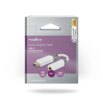 Nedis USB-C™ Sovitin | USB 2.0 | USB-C™ Uros | 3.5 mm naaras | 0.10 m | Pyöreä | Kullattu | PVC | Valkoinen | Laatikko