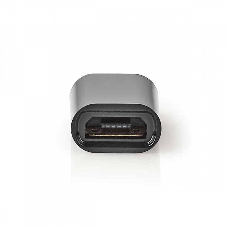 Nedis USB-C™ Sovitin | USB 2.0 | USB-C™ Uros | USB Micro-B naaras | 480 Mbps | Pyöreä | Niklattu | Musta | Laatikko