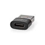 Nedis USB-A Sovitin | USB 2.0 | USB-A Uros | USB-C™ Naaras | 480 Mbps | Pyöreä | Niklattu | Musta | Laatikko Nedis USB-A Sovitin | USB 2.0 | USB-A Uros | USB-C™ Naaras | 480 Mbps | Pyöreä | Niklattu | Musta | Laatikko