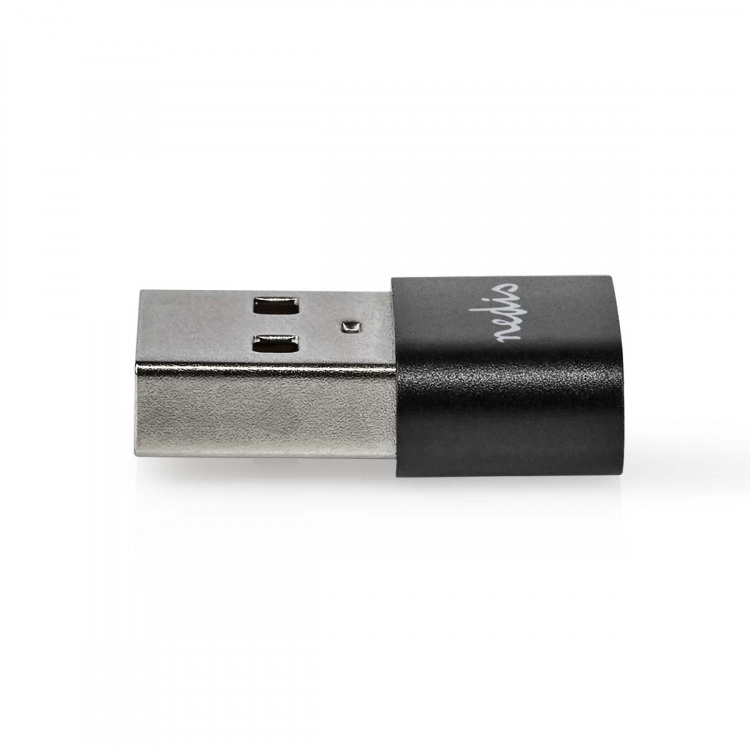 Nedis USB-A Sovitin | USB 2.0 | USB-A Uros | USB-C™ Naaras | 480 Mbps | Pyöreä | Niklattu | Musta | Laatikko Nedis USB-A Sovitin | USB 2.0 | USB-A Uros | USB-C™ Naaras | 480 Mbps | Pyöreä | Niklattu | Musta | Laatikko