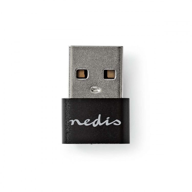 Nedis USB-A Sovitin | USB 2.0 | USB-A Uros | USB-C™ Naaras | 480 Mbps | Pyöreä | Niklattu | Musta | Laatikko Nedis USB-A Sovitin | USB 2.0 | USB-A Uros | USB-C™ Naaras | 480 Mbps | Pyöreä | Niklattu | Musta | Laatikko