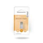 Nedis USB-A Sovitin | USB 3.2 Gen 1 | USB-A Uros | USB-C™ Naaras | 5 Gbps | Pyöreä | Niklattu | Musta | Laatikko
