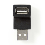 Nedis USB-A Sovitin | USB 2.0 | USB-A Uros | USB-A Naaras | 480 Mbps | Pyöreä | Niklattu | PVC | Musta | Laatikko Nedis USB-A Sovitin | USB 2.0 | USB-A Uros | USB-A Naaras | 480 Mbps | Pyöreä | Niklattu | PVC | Musta | Laatikko