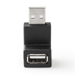 Nedis USB-A Sovitin | USB 2.0 | USB-A Uros | USB-A Naaras | 480 Mbps | Pyöreä | Niklattu | PVC | Musta | Laatikko Nedis USB-A Sovitin | USB 2.0 | USB-A Uros | USB-A Naaras | 480 Mbps | Pyöreä | Niklattu | PVC | Musta | Laatikko
