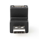Nedis USB-A Sovitin | USB 2.0 | USB-A Uros | USB-A Naaras | 480 Mbps | Pyöreä | Niklattu | PVC | Musta | Laatikko Nedis USB-A Sovitin | USB 2.0 | USB-A Uros | USB-A Naaras | 480 Mbps | Pyöreä | Niklattu | PVC | Musta | Laatikko