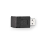 Nedis USB-A Sovitin | USB 2.0 | USB-A Uros | USB-A Naaras | 480 Mbps | Pyöreä | Niklattu | PVC | Musta | Laatikko Nedis USB-A Sovitin | USB 2.0 | USB-A Uros | USB-A Naaras | 480 Mbps | Pyöreä | Niklattu | PVC | Musta | Laatikko