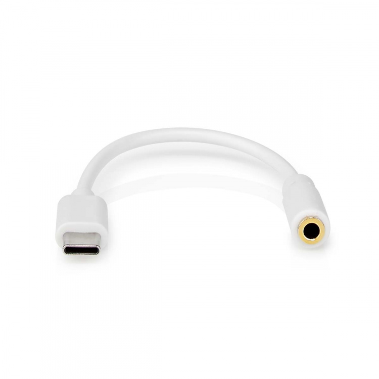 Nedis USB-C™ Sovitin | USB 2.0 | USB-C™ Uros | 3.5 mm naaras | 0.10 m | Pyöreä | Niklattu | PVC | Valkoinen | Laatikko Nedis USB-C™ Sovitin | USB 2.0 | USB-C™ Uros | 3.5 mm naaras | 0.10 m | Pyöreä | Niklattu | PVC | Valkoinen | Laatikko