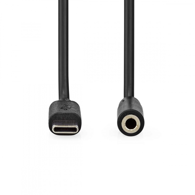 Nedis USB-C™ Sovitin | USB 2.0 | USB-C™ Uros | 3.5 mm naaras | 1.00 m | Pyöreä | Niklattu | PVC | Musta | Laatikko Nedis USB-C™ Sovitin | USB 2.0 | USB-C™ Uros | 3.5 mm naaras | 1.00 m | Pyöreä | Niklattu | PVC | Musta | Laatikko