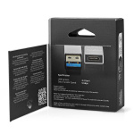 Nedis USB-A Sovitin | USB 3.2 Gen 1 | USB-A Uros | USB-C™ Naaras | 5 Gbps | Pyöreä | Niklattu | Hopea | Laatikko kannella ja ikkunalla