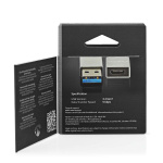 Nedis USB-A Sovitin | USB 3.2 Gen 1 | USB-A Uros | USB-C™ Naaras | 5 Gbps | Pyöreä | Niklattu | Hopea | Laatikko kannella ja ikkunalla