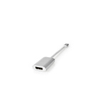 Nedis USB-C™ Sovitin | USB 3.2 Gen 1 | USB-C™ Uros | DisplayPort Naaras / USB-C™ Naaras | 4K@60Hz | Power delivery | 0.20 m | Pyöreä | Kullattu | Nailon / Punottu | Hopea | Laatikko kannella ja ikkunalla