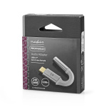 Nedis USB-C™ Sovitin | USB 2.0 | USB-C™ Uros | 3.5 mm naaras | 0.08 m | Pyöreä | Kullattu | Nailon / Punottu | Hopea / Valkoinen | Laatikko kannella ja ikkunalla Nedis USB-C™ Sovitin | USB 2.0 | USB-C™ Uros | 3.5 mm naaras | 0.08 m | Pyöreä | Kullattu | Nailon / Punottu | Hopea / Valkoinen | Laatikko kannella ja ikkunalla