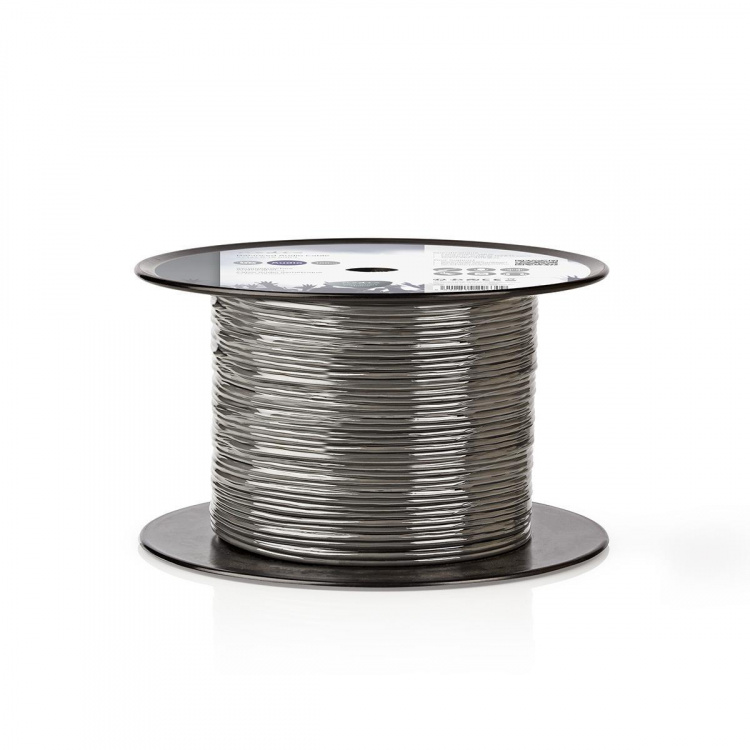 Nedis Audiokaapeli | 4 x 0.16 mm² | Kupari | 100.0 m | Pyöreä | PVC | Tummanharmaa | Kela
